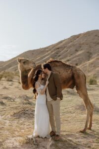 Nevada elopement with camels