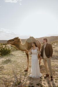 Nevada elopement with camels