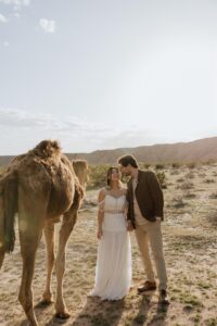 Nevada elopement with camels