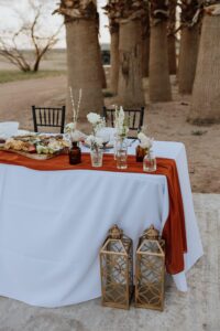 elopement table setup