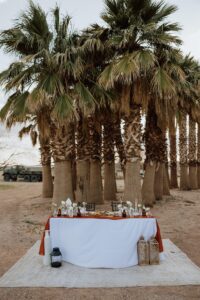 elopement table setup