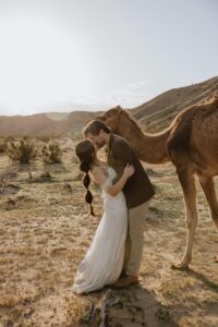 Nevada elopement with camels