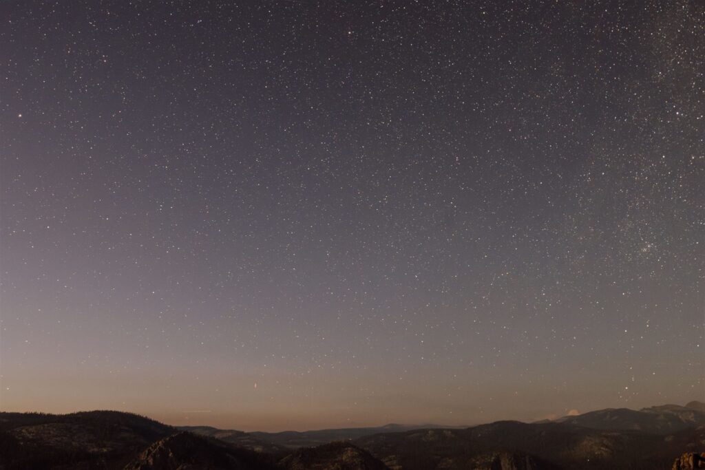 night sky in Yosemite