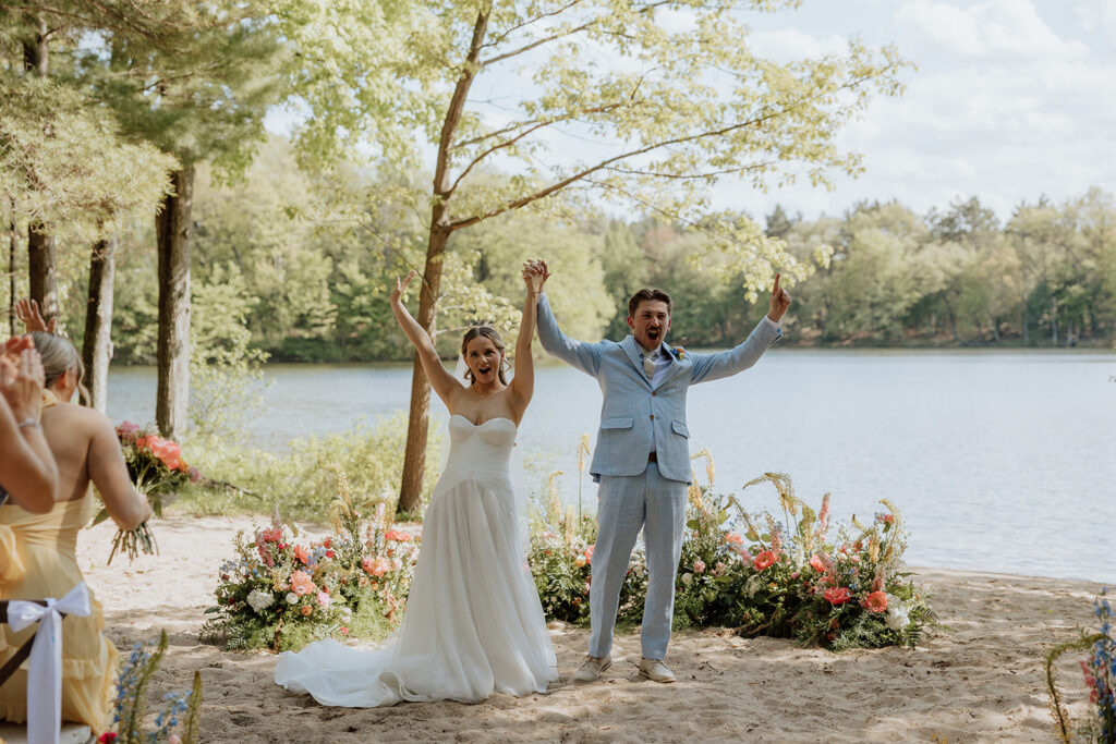 intimate wedding at camp elsewhere
