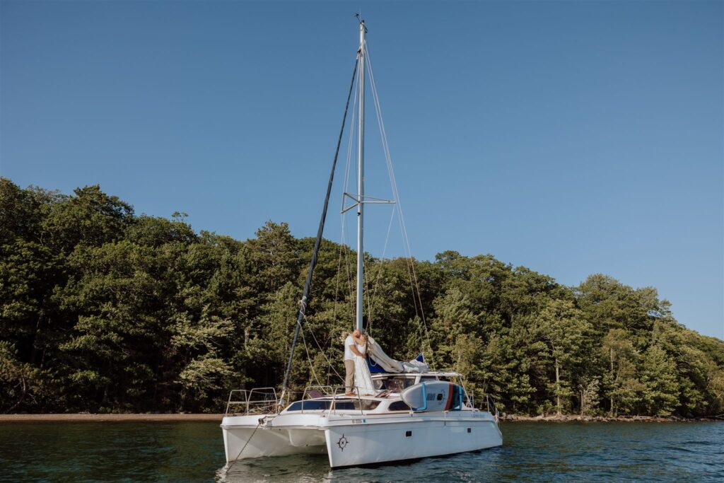 Wisconsin Elopement sailboat adventure